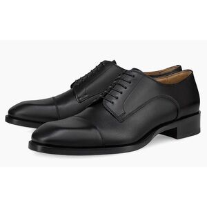 Christian Louboutin Cortomale Flat Black Leather Dress Oxford Derby Loafer 43 10